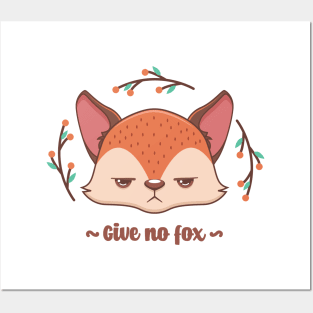 Give no fox pun design Posters and Art